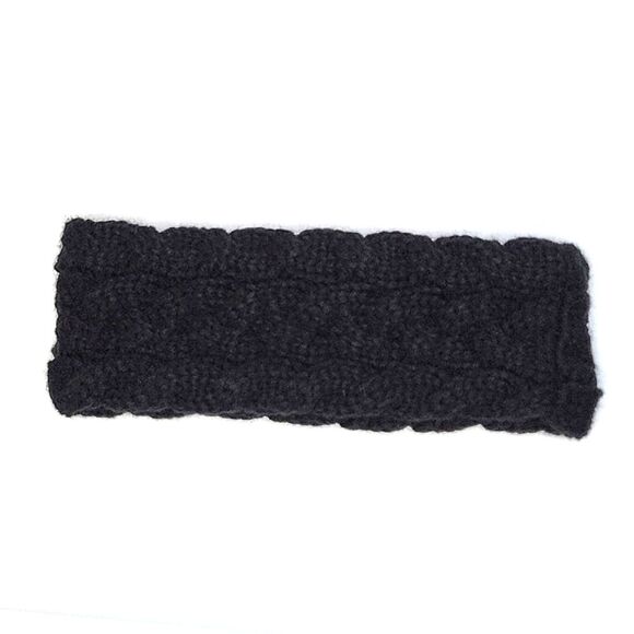 ADIDAS NWOT Black Braided Cable Knit 100% Acrylic Ear Warmer Headband OS - Picture 2 of 11